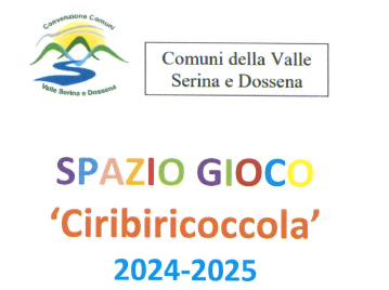 Spazio gioco Convenzione Comuni Val Serina – anno educativo 2024-2025.
